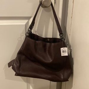 Coach Dalton bag in Oxblood and gun metal   NEW WITH TAGS